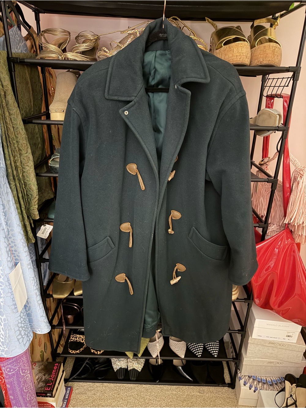 Classic Toggle Wool Coat - Black - Unbranded